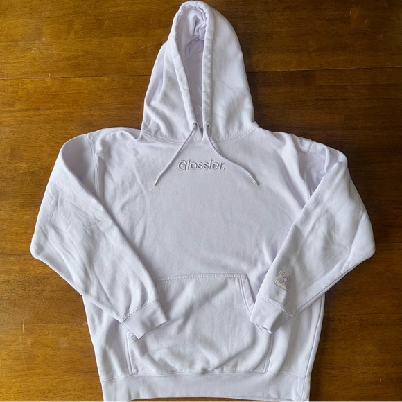 Glossier Limited Edition Lavender Hoodie Large NWT - Picture 2 of 12